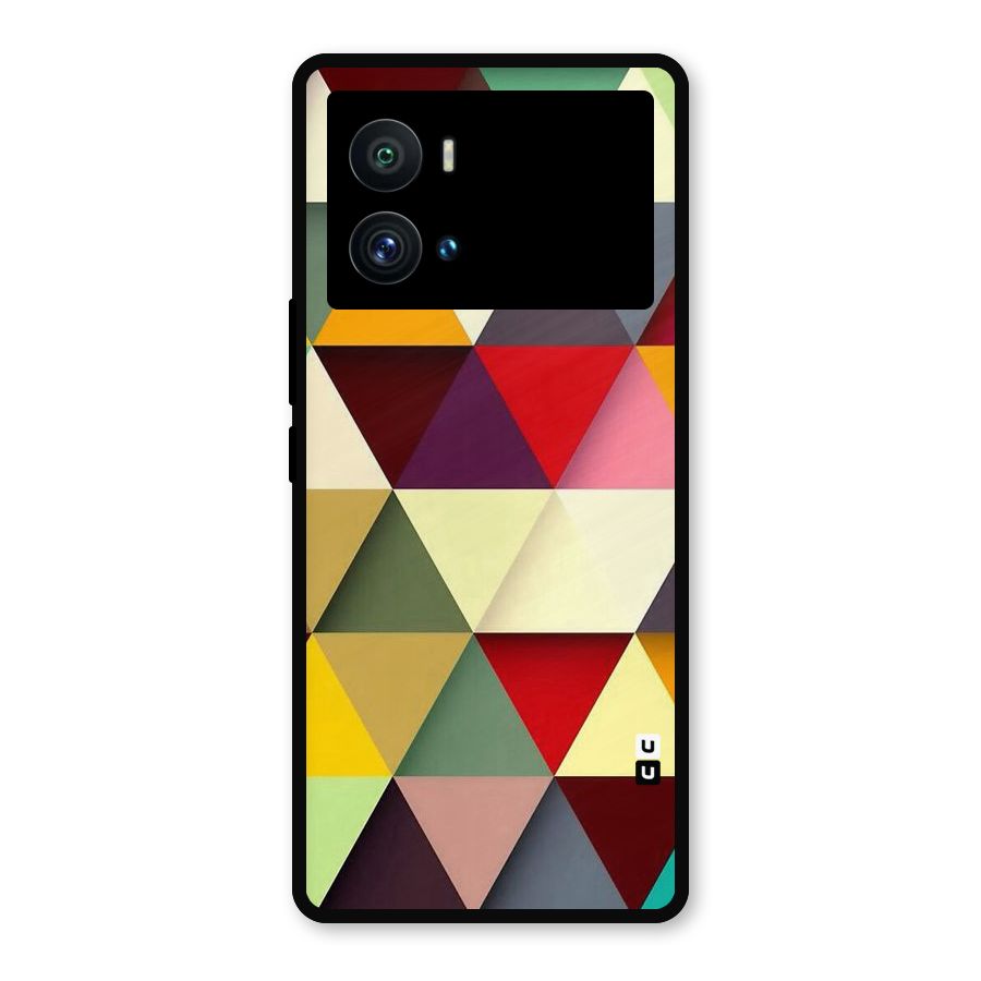 Colored Triangles Metal Back Case for iQOO 9 Pro