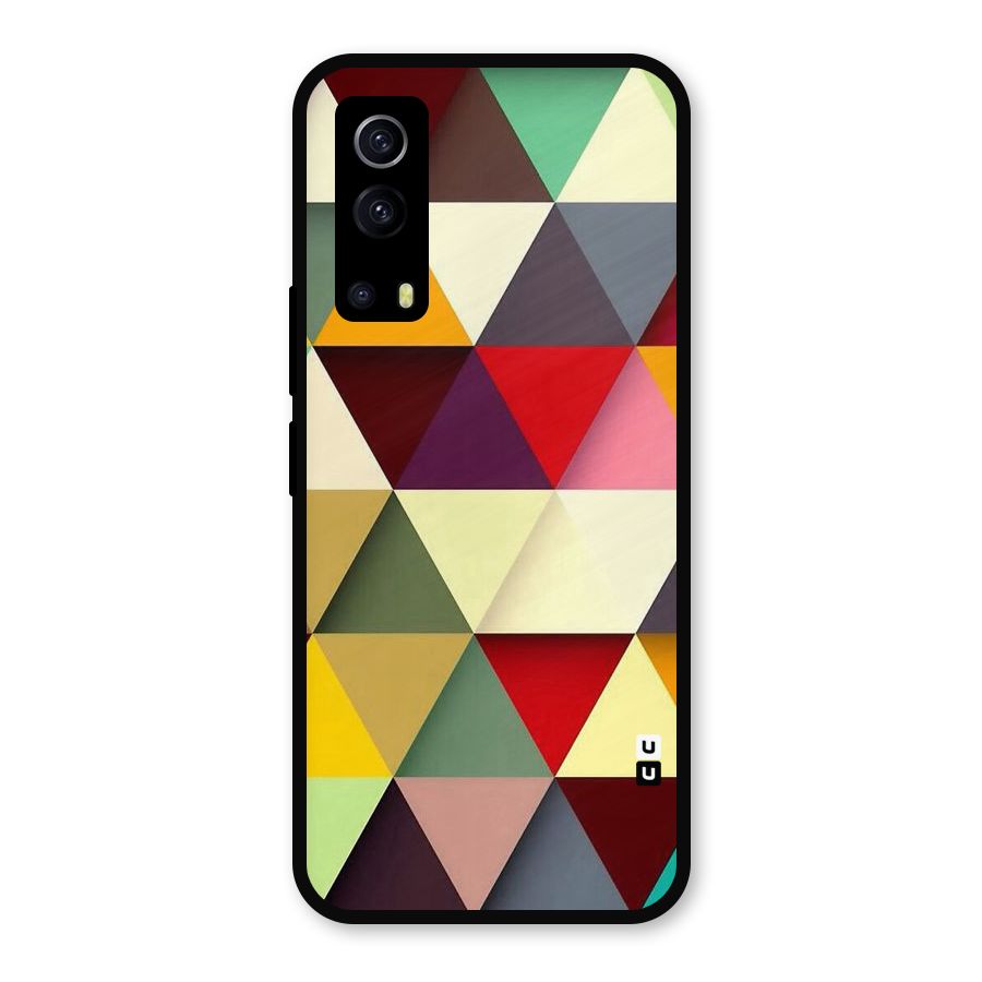 Colored Triangles Metal Back Case for iQOO Z3