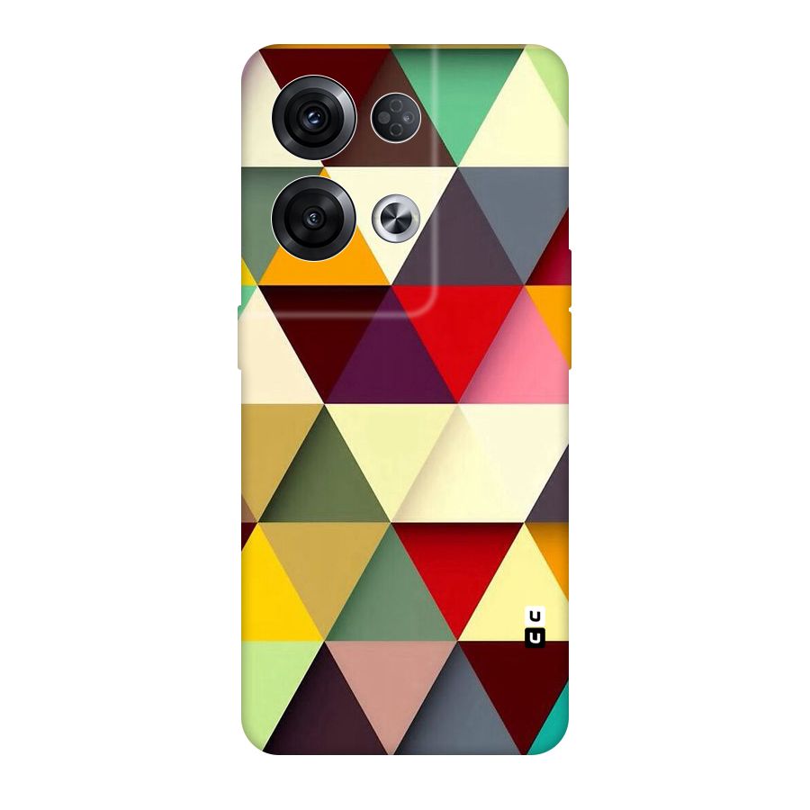 Colored Triangles Original Polycarbonate Back Case for Oppo Reno8 Pro 5G