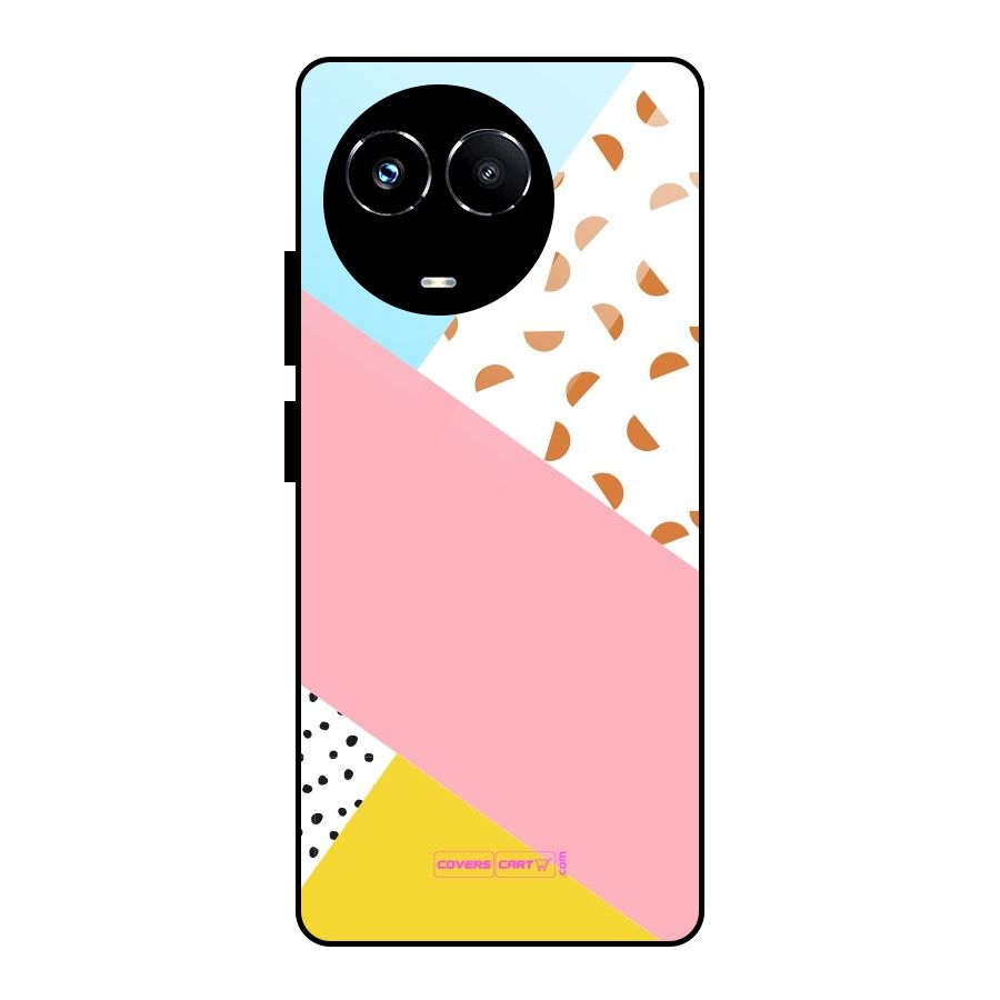 Colorful Abstract Glass Back Case for Realme Narzo 60X