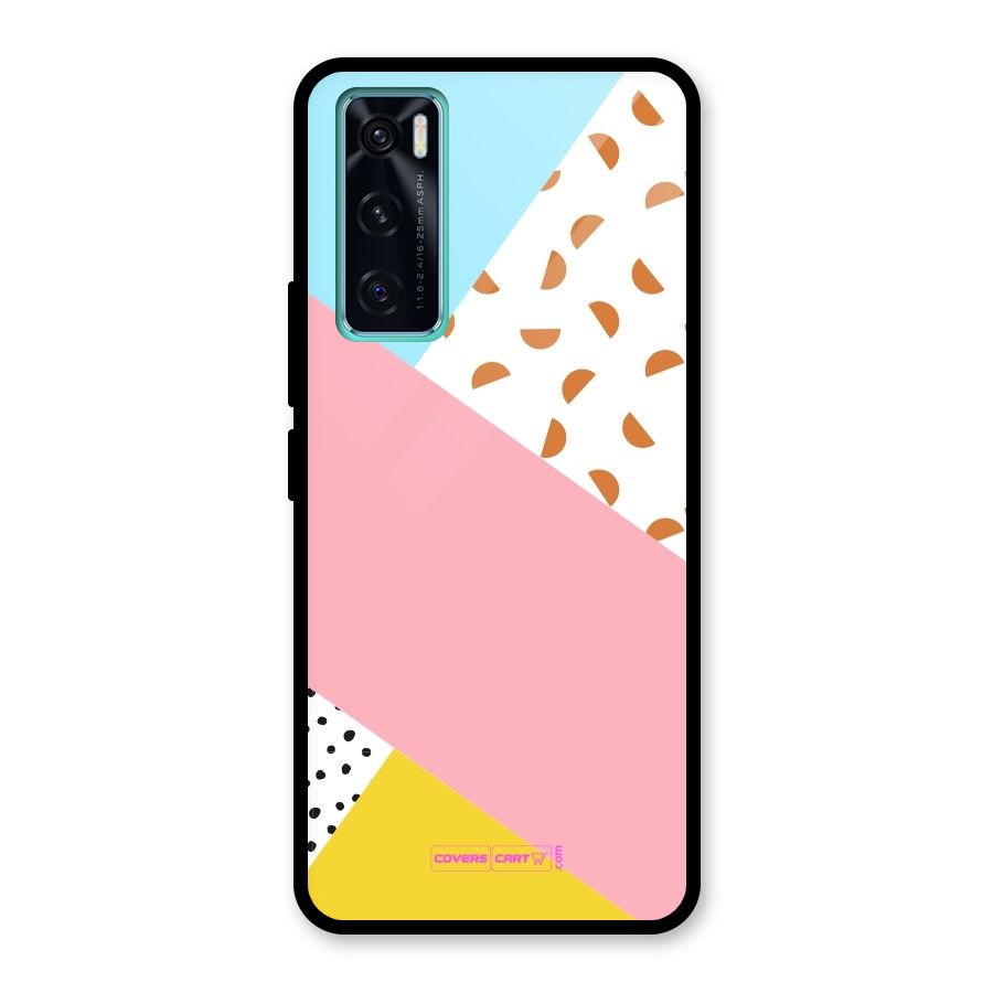 Colorful Abstract Glass Back Case for Vivo V20 SE