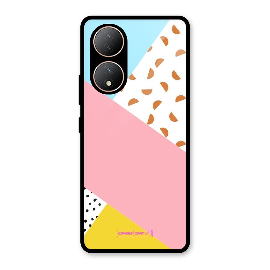 Colorful Abstract Glass Back Case for Vivo Y100A