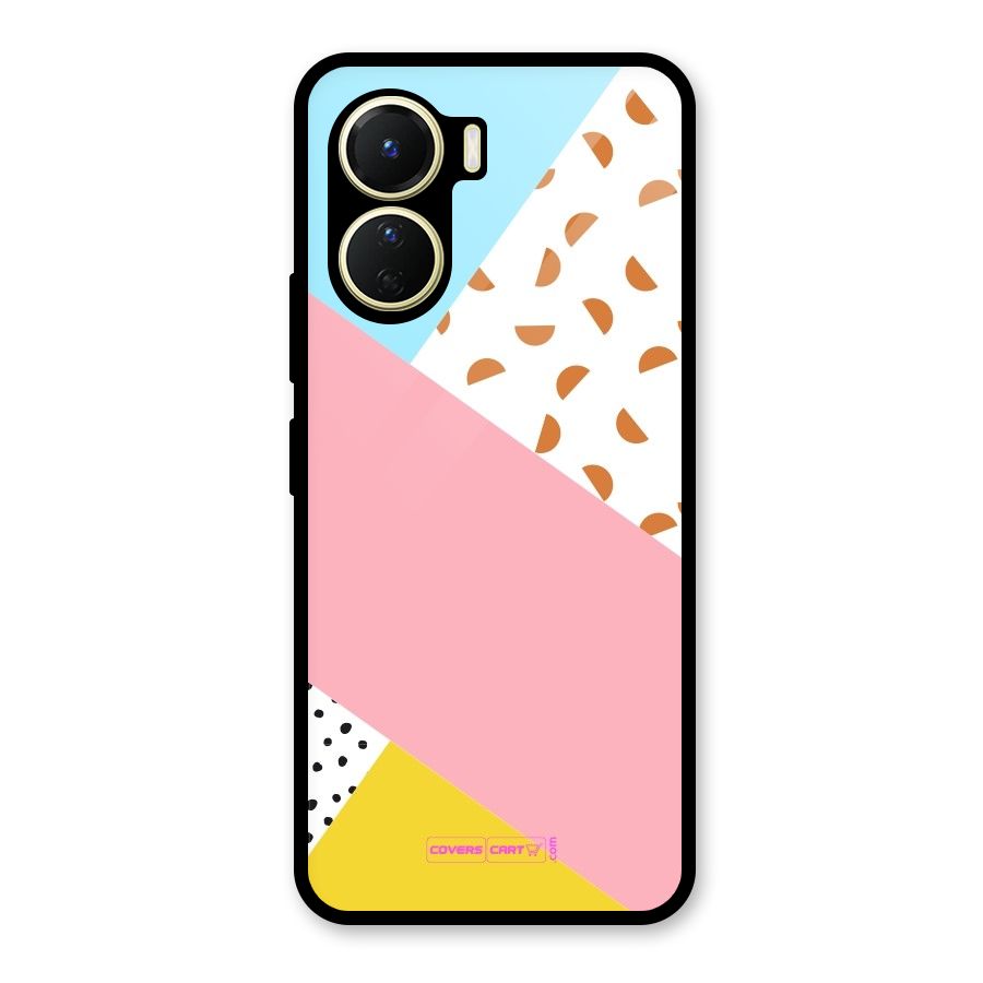 Colorful Abstract Glass Back Case for Vivo Y16