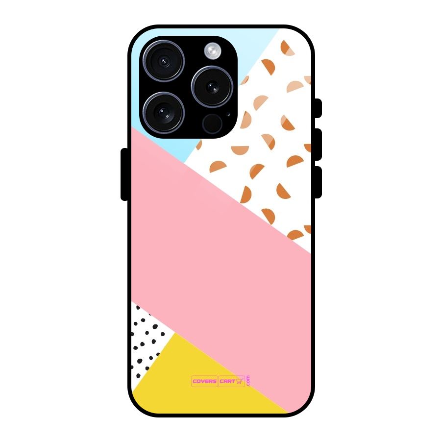 Colorful Abstract Glass Back Case for iPhone 15 Pro