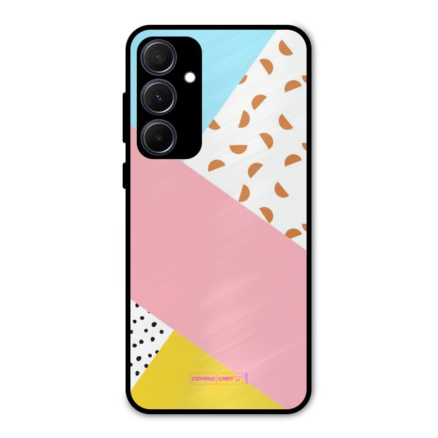 Colorful Abstract Metal Back Case for Galaxy A35