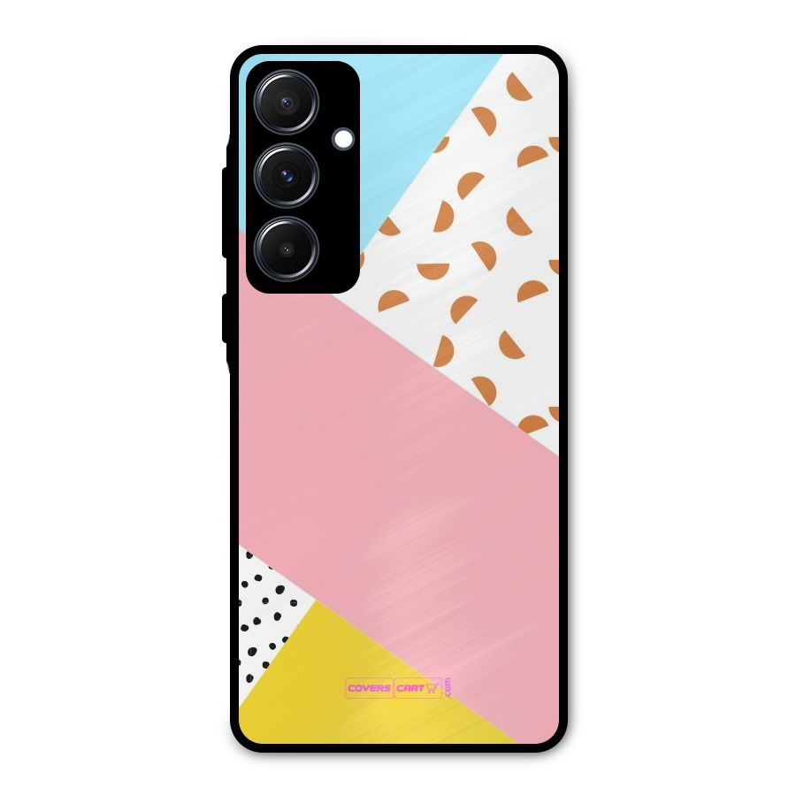 Colorful Abstract Metal Back Case for Galaxy A55