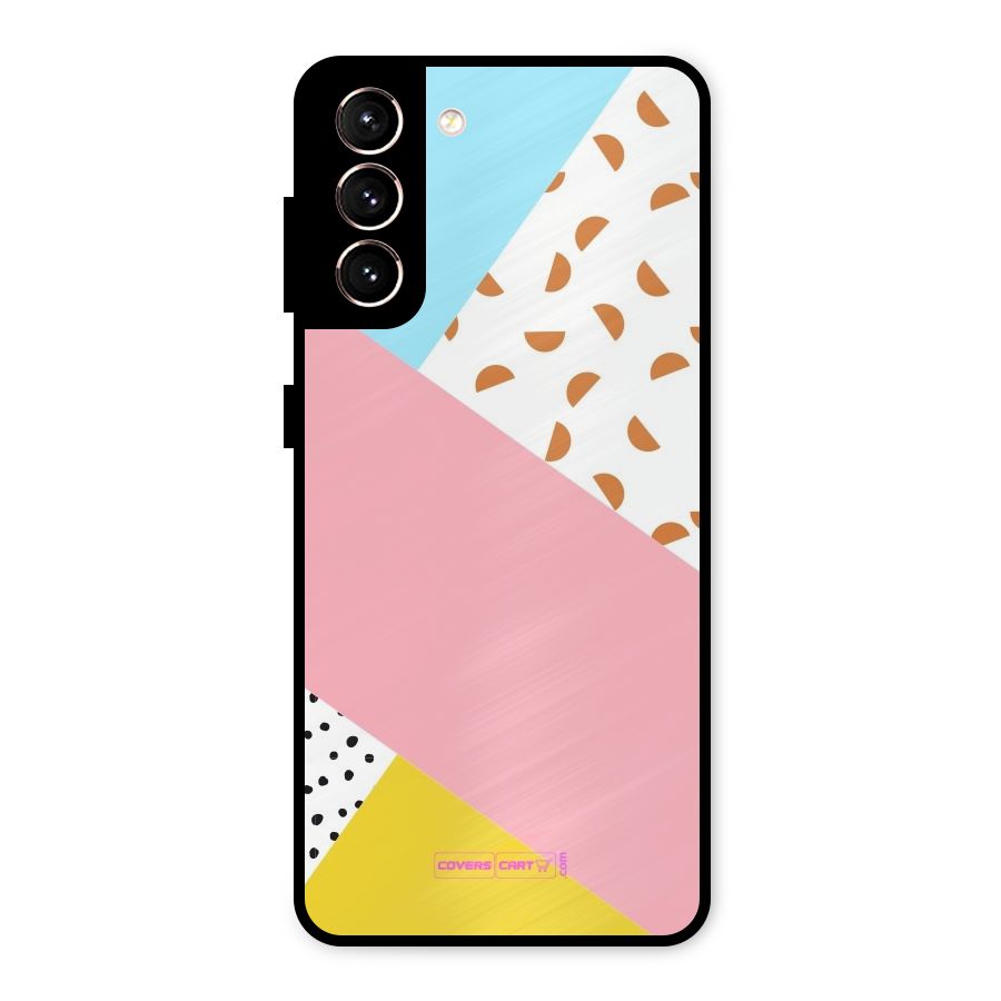 Colorful Abstract Metal Back Case for Galaxy S21 5G
