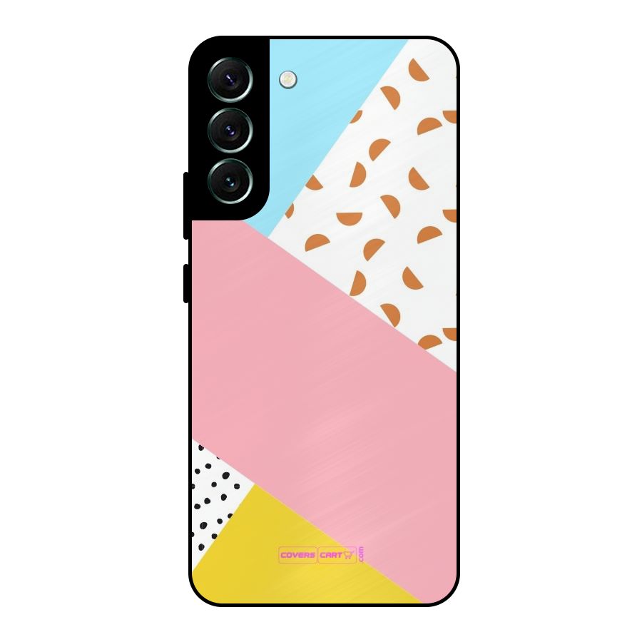 Colorful Abstract Metal Back Case for Galaxy S22 Plus 5G