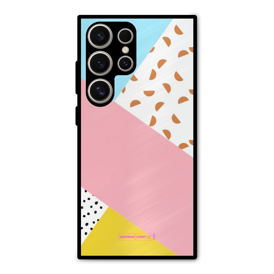 Colorful Abstract Metal Back Case for Galaxy S24 Ultra