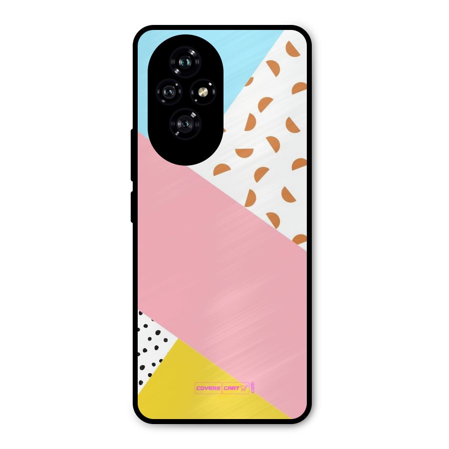 Colorful Abstract Metal Back Case for Honor 200