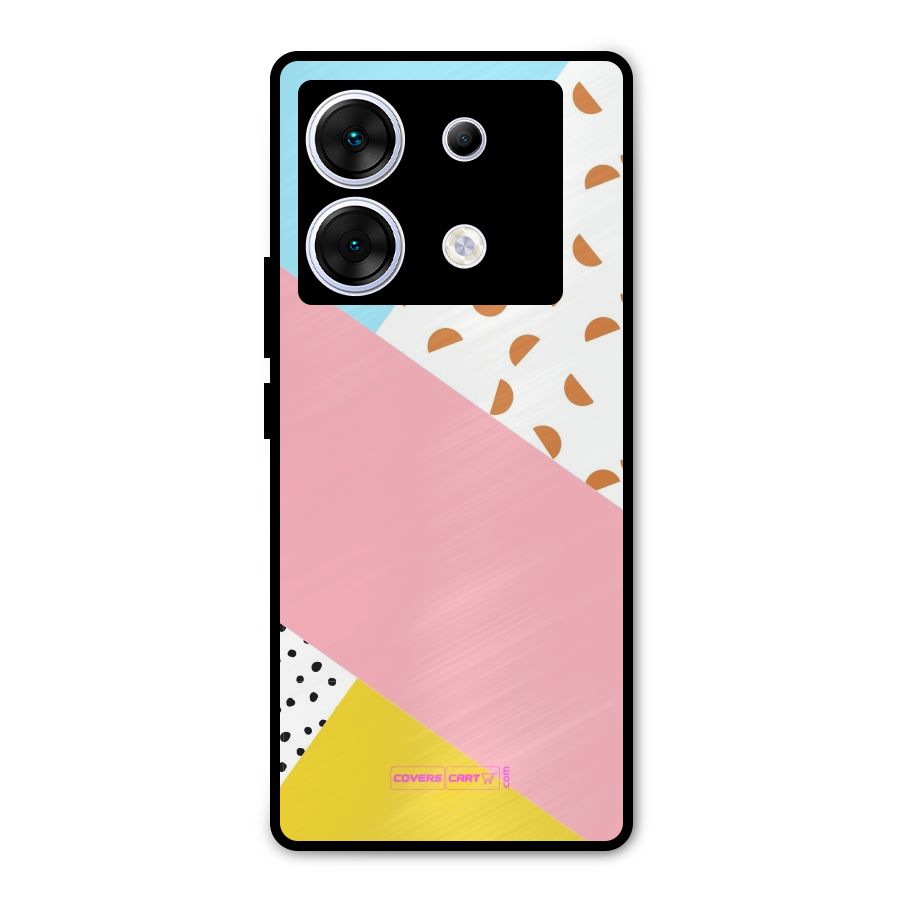 Colorful Abstract Metal Back Case for Infinix Zero 30 5G