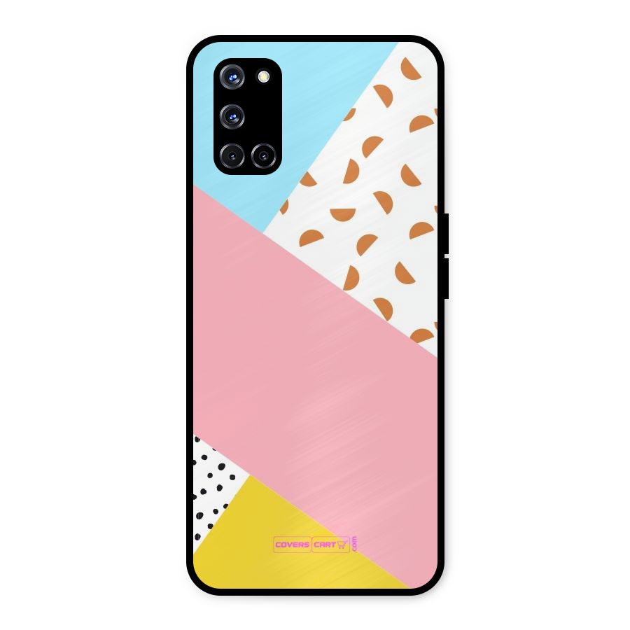 Colorful Abstract Metal Back Case for Oppo A52