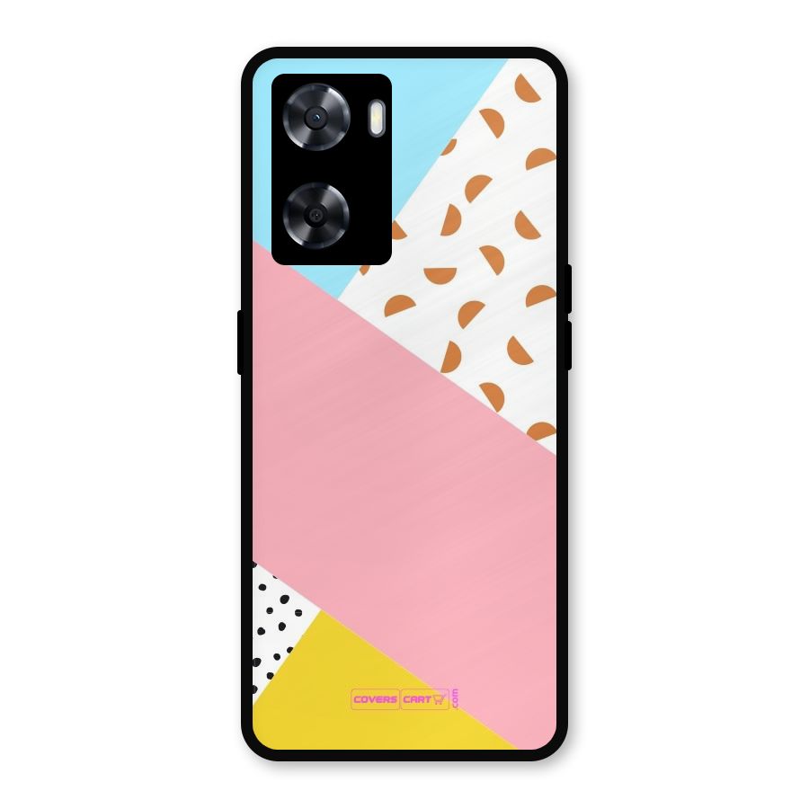 Colorful Abstract Metal Back Case for Oppo A77s
