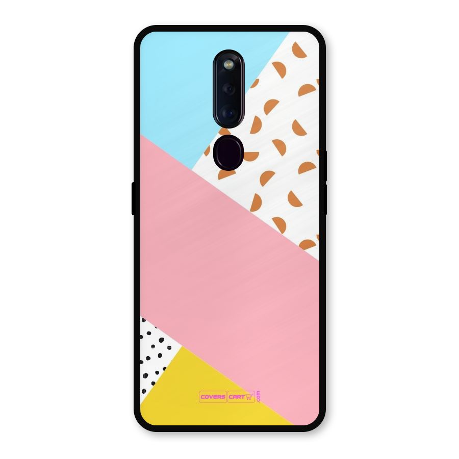 Colorful Abstract Metal Back Case for Oppo F11 Pro