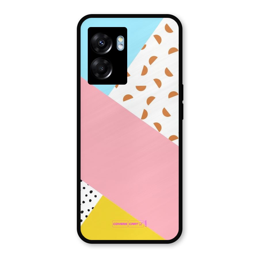 Colorful Abstract Metal Back Case for Oppo K10 (5G)