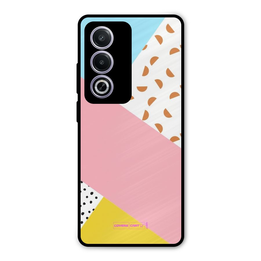 Colorful Abstract Metal Back Case for Oppo K12x