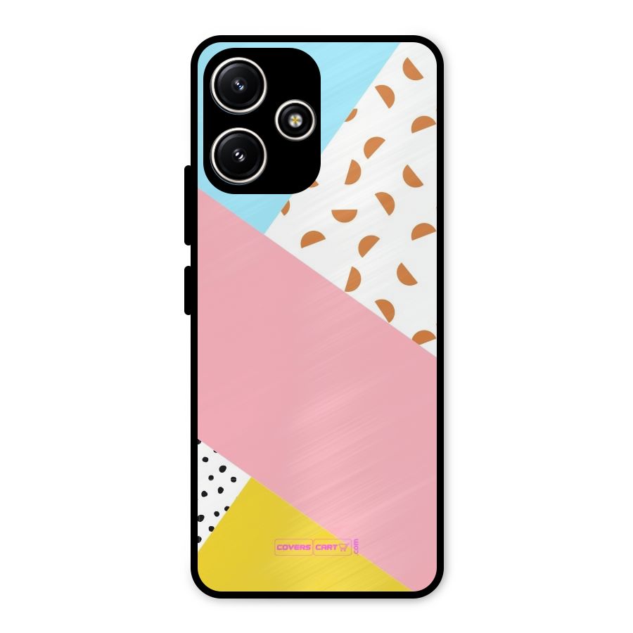 Colorful Abstract Metal Back Case for Poco M6 Pro