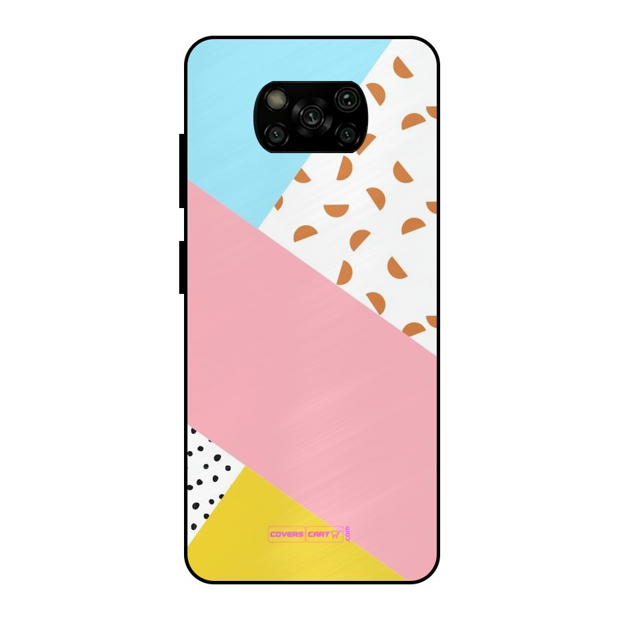 Colorful Abstract Metal Back Case for Poco X3