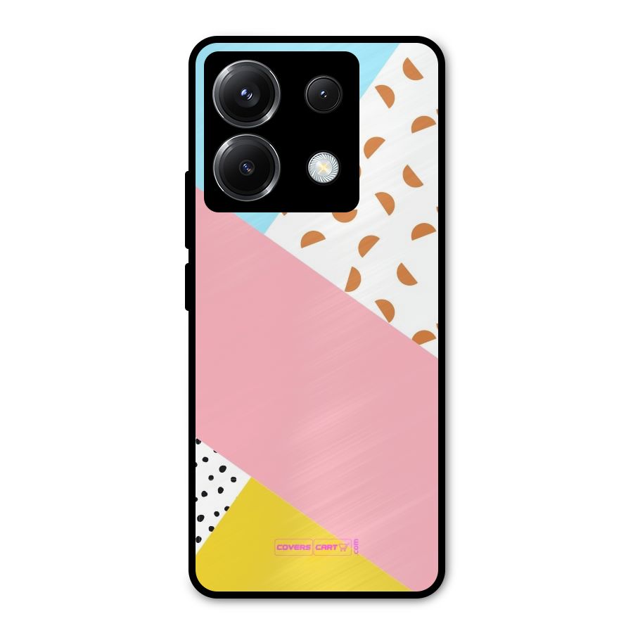 Colorful Abstract Metal Back Case for Poco X6