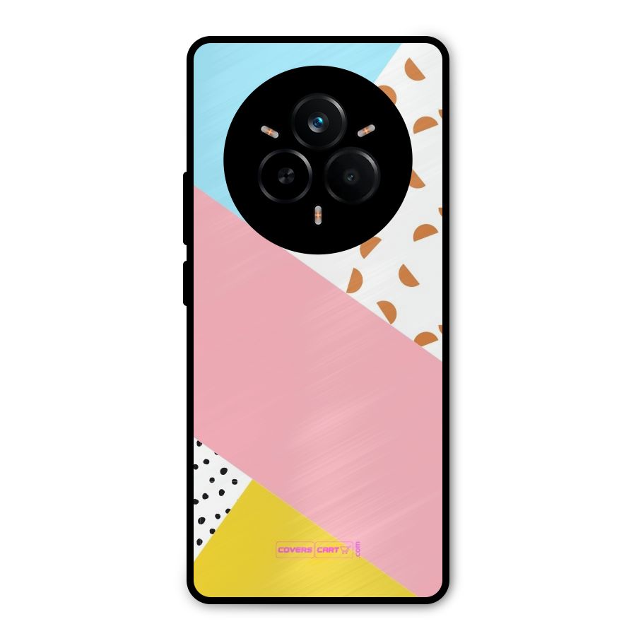 Colorful Abstract Metal Back Case for Realme 14 Pro Plus