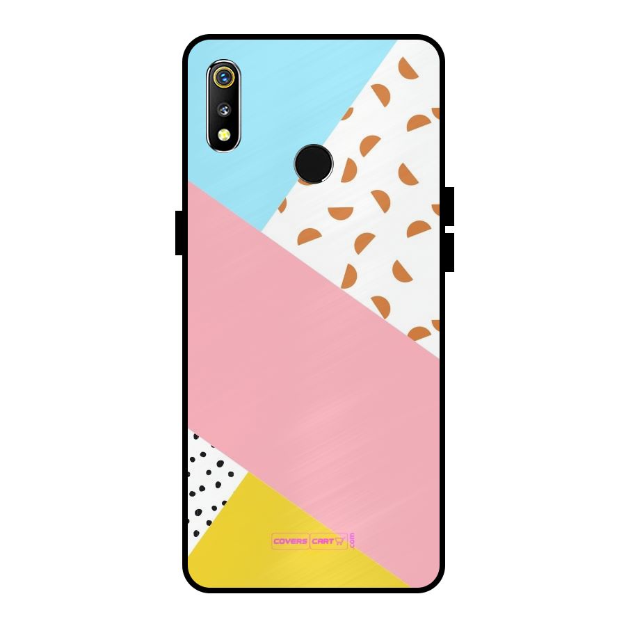 Colorful Abstract Metal Back Case for Realme 3i