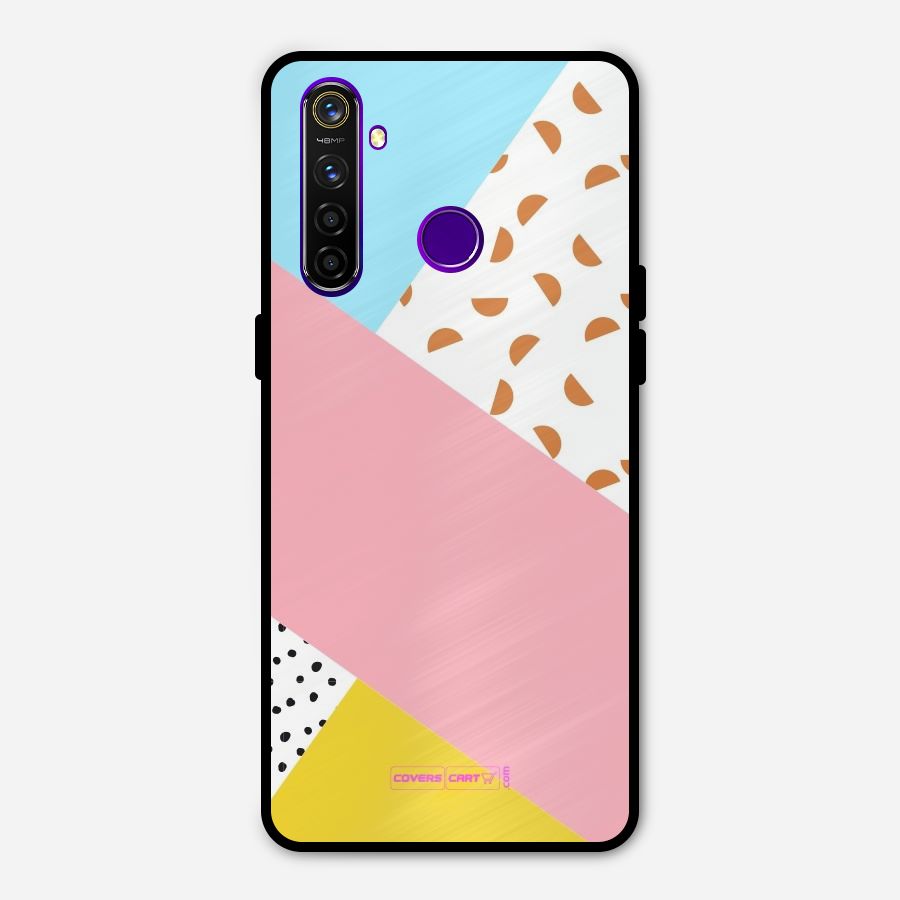 Colorful Abstract Metal Back Case for Realme 5 Pro