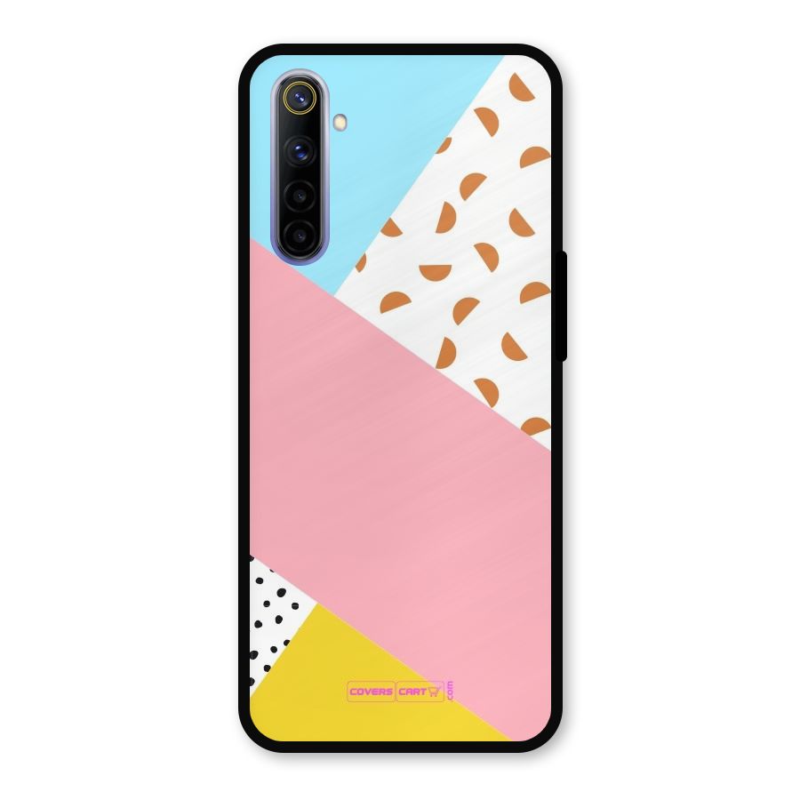 Colorful Abstract Metal Back Case for Realme 6