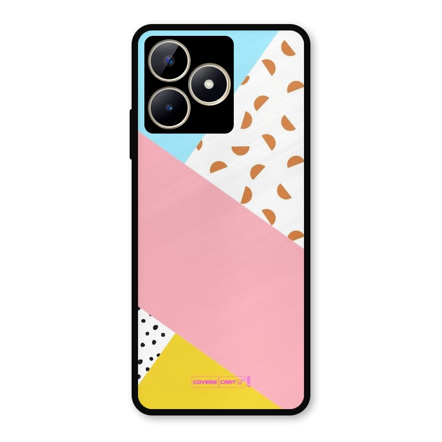 Colorful Abstract Metal Back Case for Realme C53