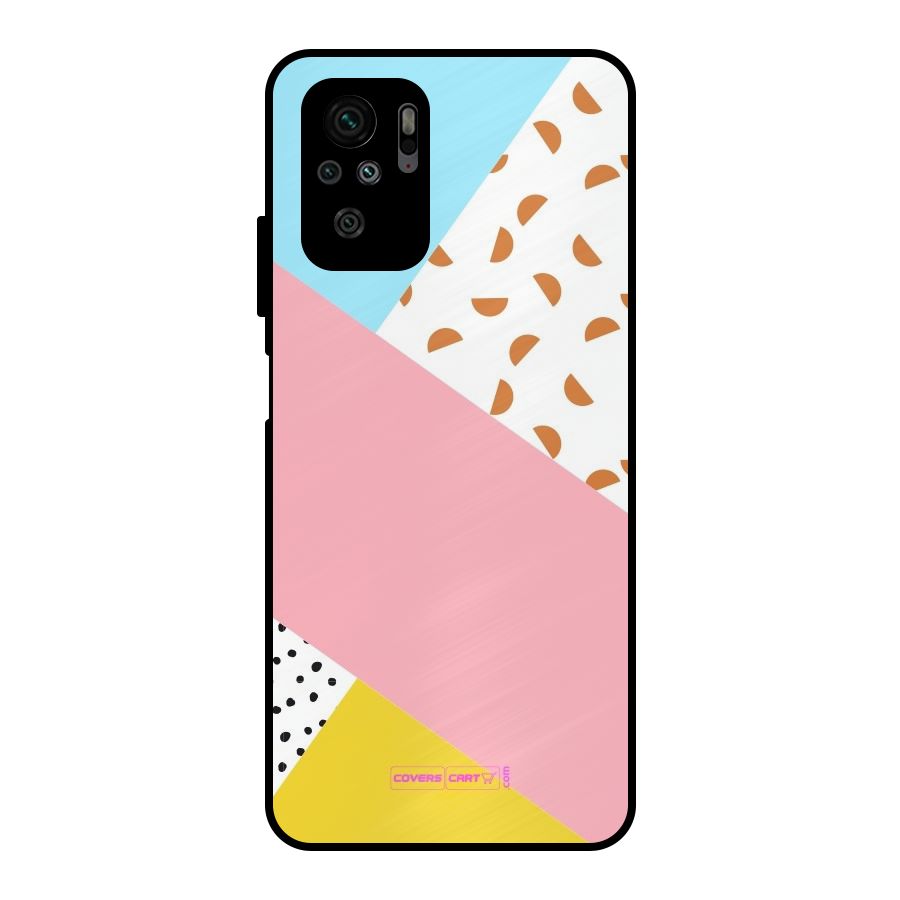 Colorful Abstract Metal Back Case for Redmi Note 10S