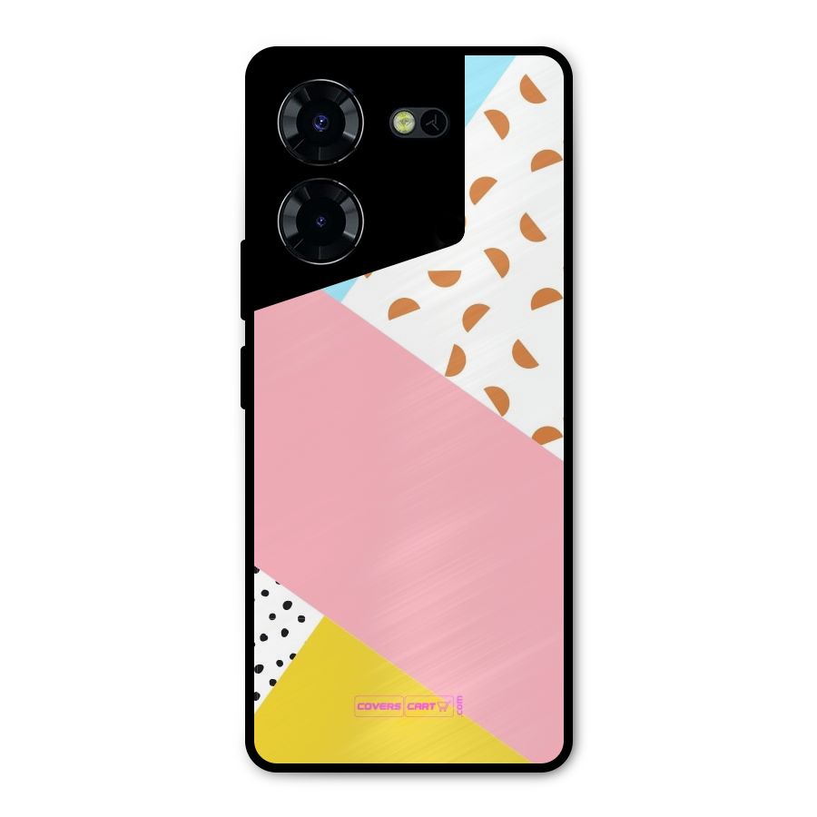 Colorful Abstract Metal Back Case for Tecno Pova 5 Pro 5G