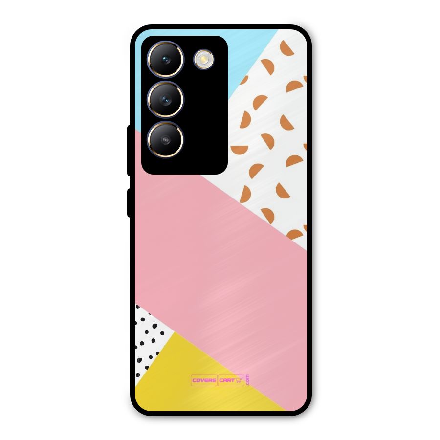 Colorful Abstract Metal Back Case for Vivo T3 5G