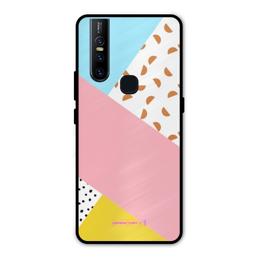 Colorful Abstract Metal Back Case for Vivo V15