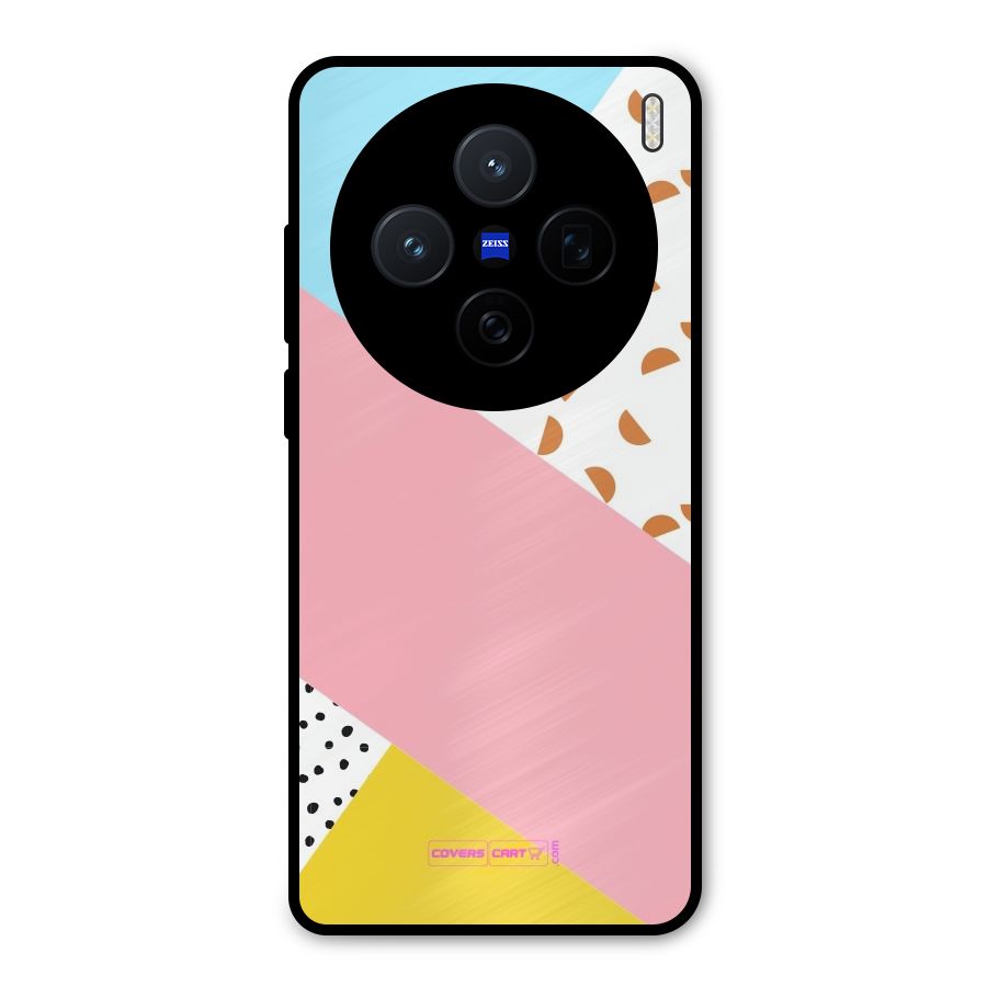 Colorful Abstract Metal Back Case for Vivo X200