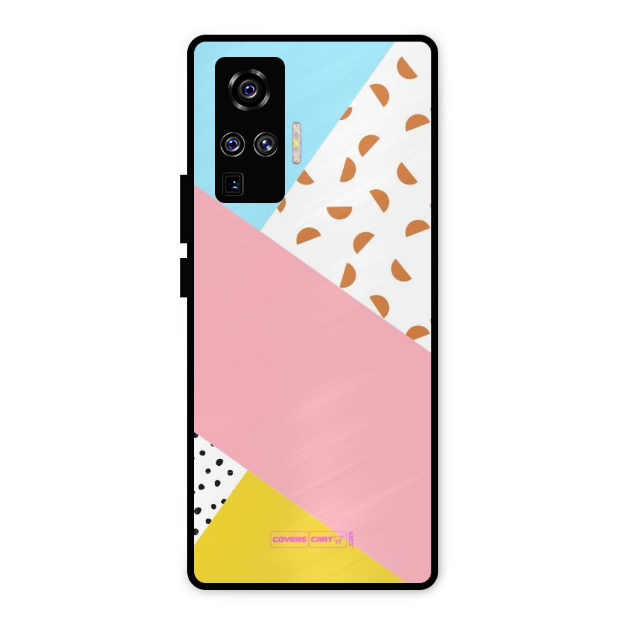 Colorful Abstract Metal Back Case for Vivo X50 Pro