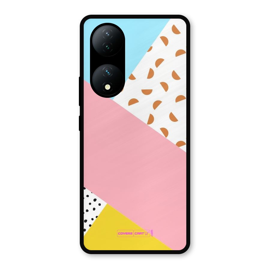 Colorful Abstract Metal Back Case for Vivo Y100a