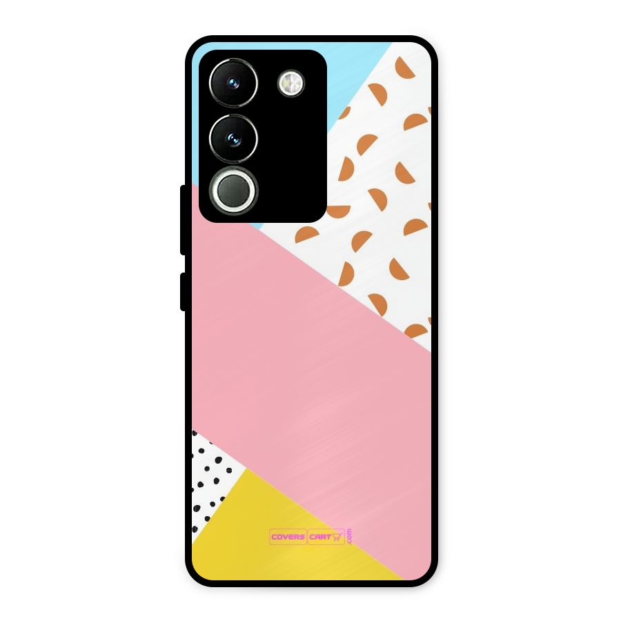 Colorful Abstract Metal Back Case for Vivo Y200