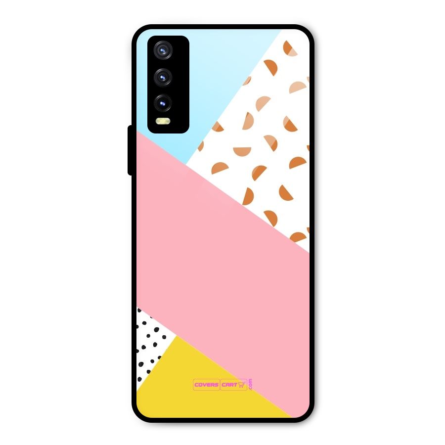 Colorful Abstract Metal Back Case for Vivo Y20g