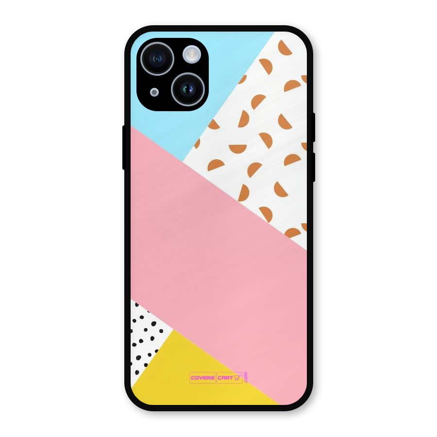 Colorful Abstract Metal Back Case for iPhone 14