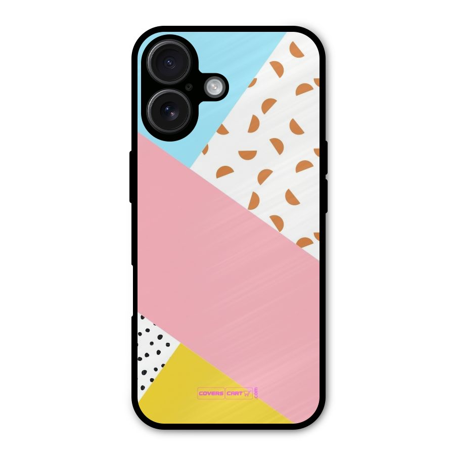 Colorful Abstract Metal Back Case for iPhone 16