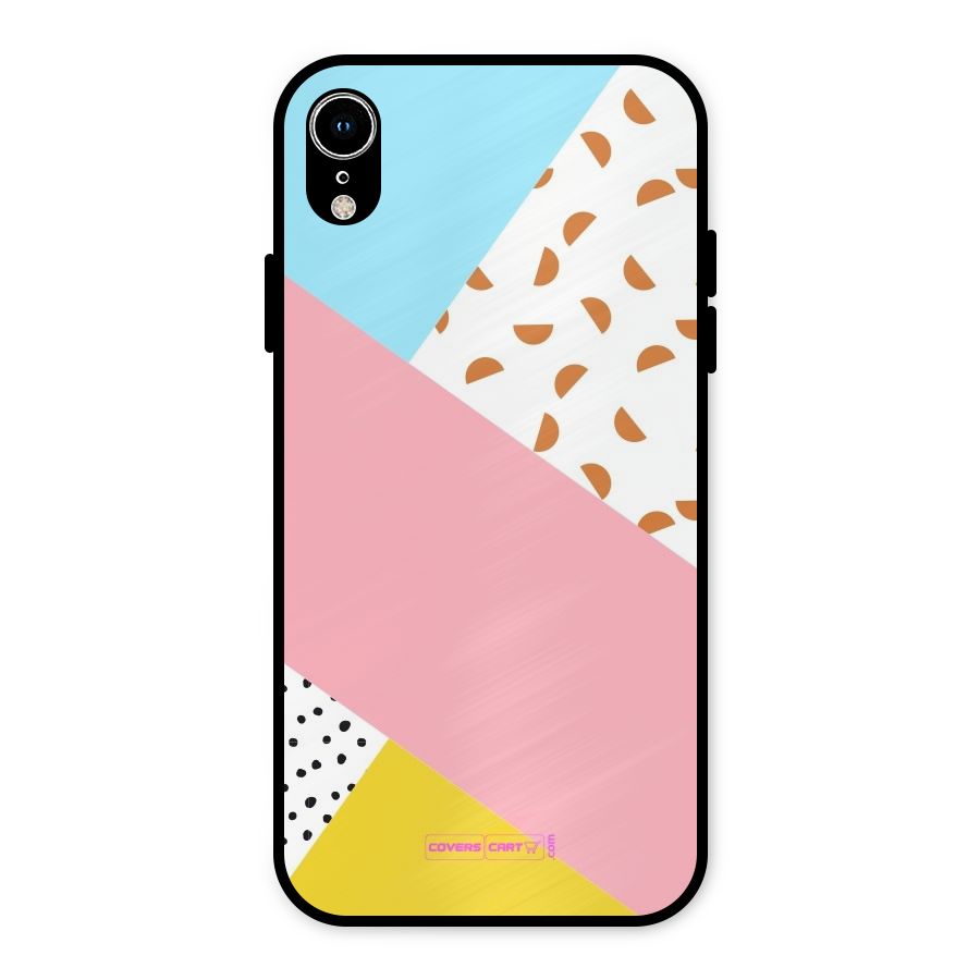 Colorful Abstract Metal Back Case for iPhone XR