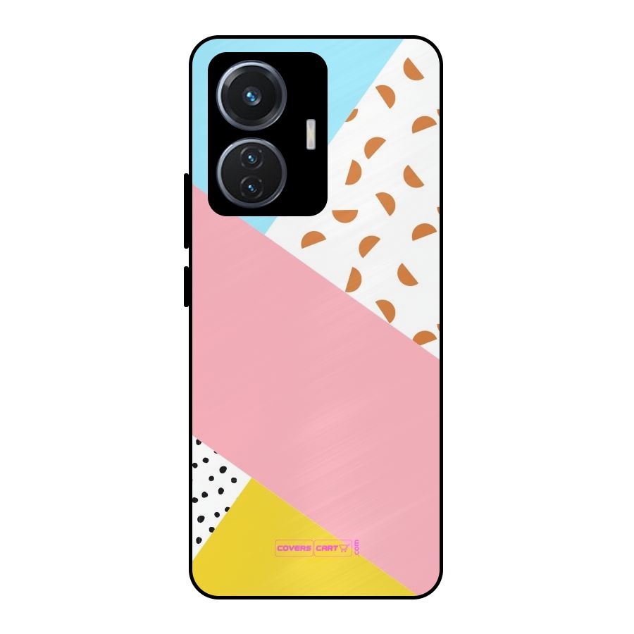 Colorful Abstract Metal Back Case for iQOO Z6 44W