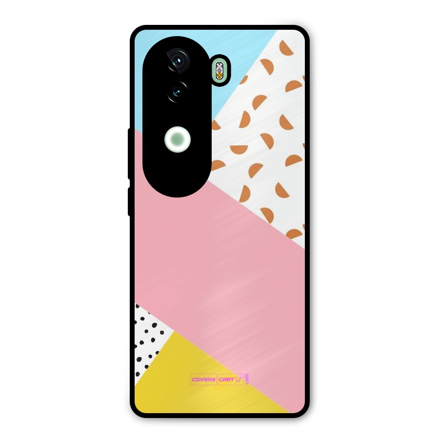 Colorful Abstract Metal Back Case for iQOO Z9s