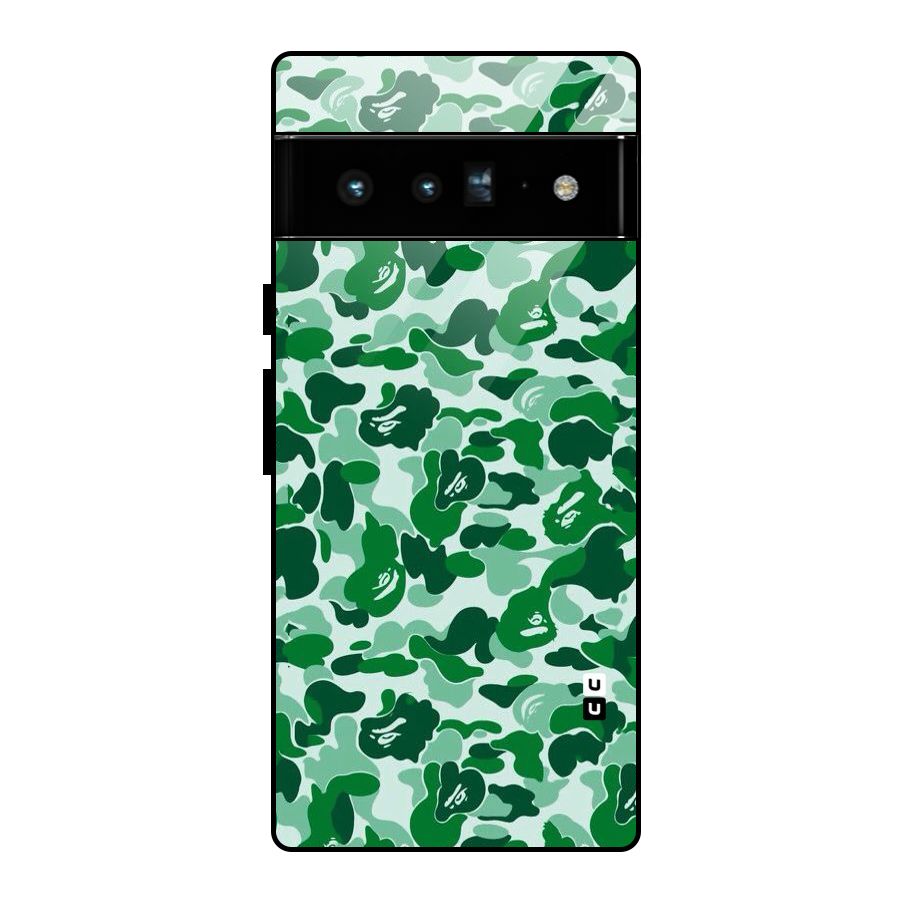 Colorful Camouflage Glass Back Case for Google Pixel 6 Pro