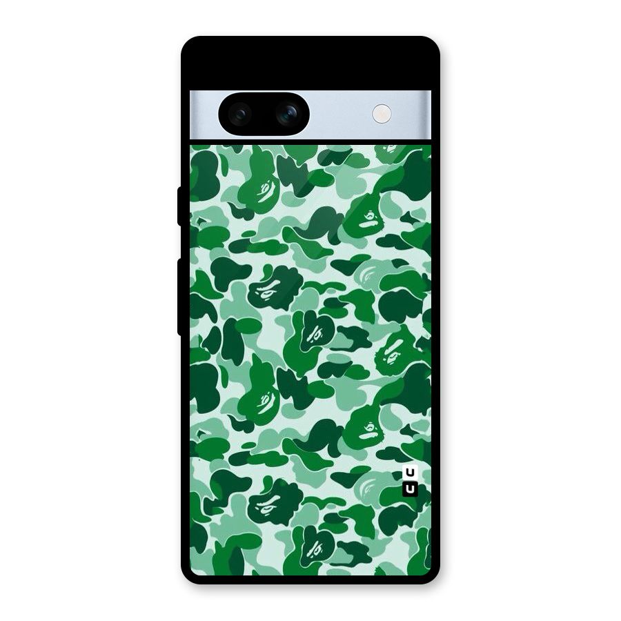 Colorful Camouflage Glass Back Case for Google Pixel 7a