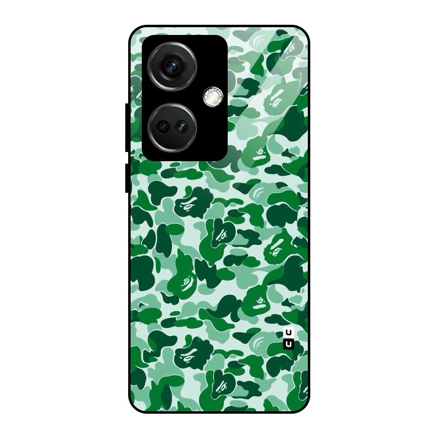 Colorful Camouflage Glass Back Case for OnePlus Nord CE 3 5G