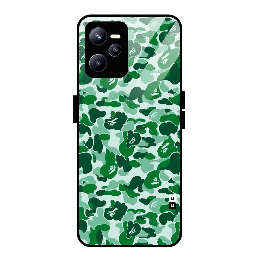 Colorful Camouflage Glass Back Case for Realme C35