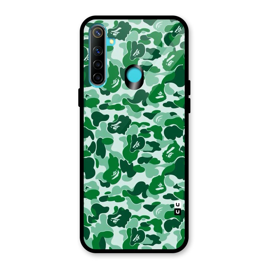 Colorful Camouflage Glass Back Case for Realme Narzo 10