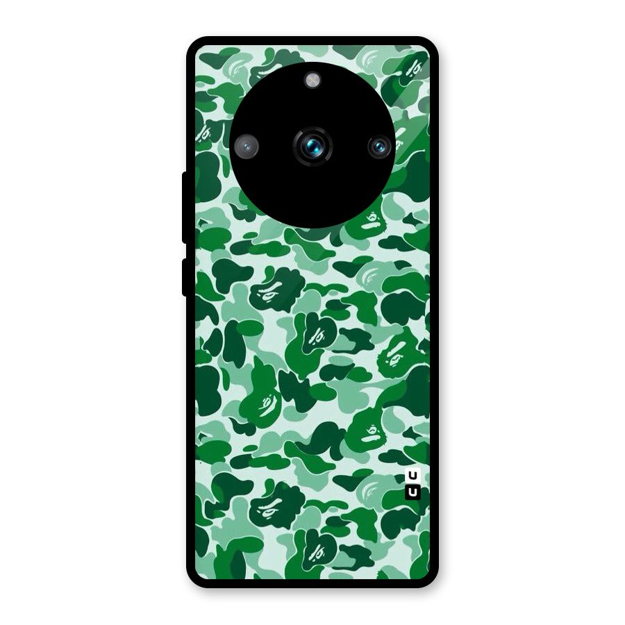Colorful Camouflage Glass Back Case for Realme Narzo 60 Pro