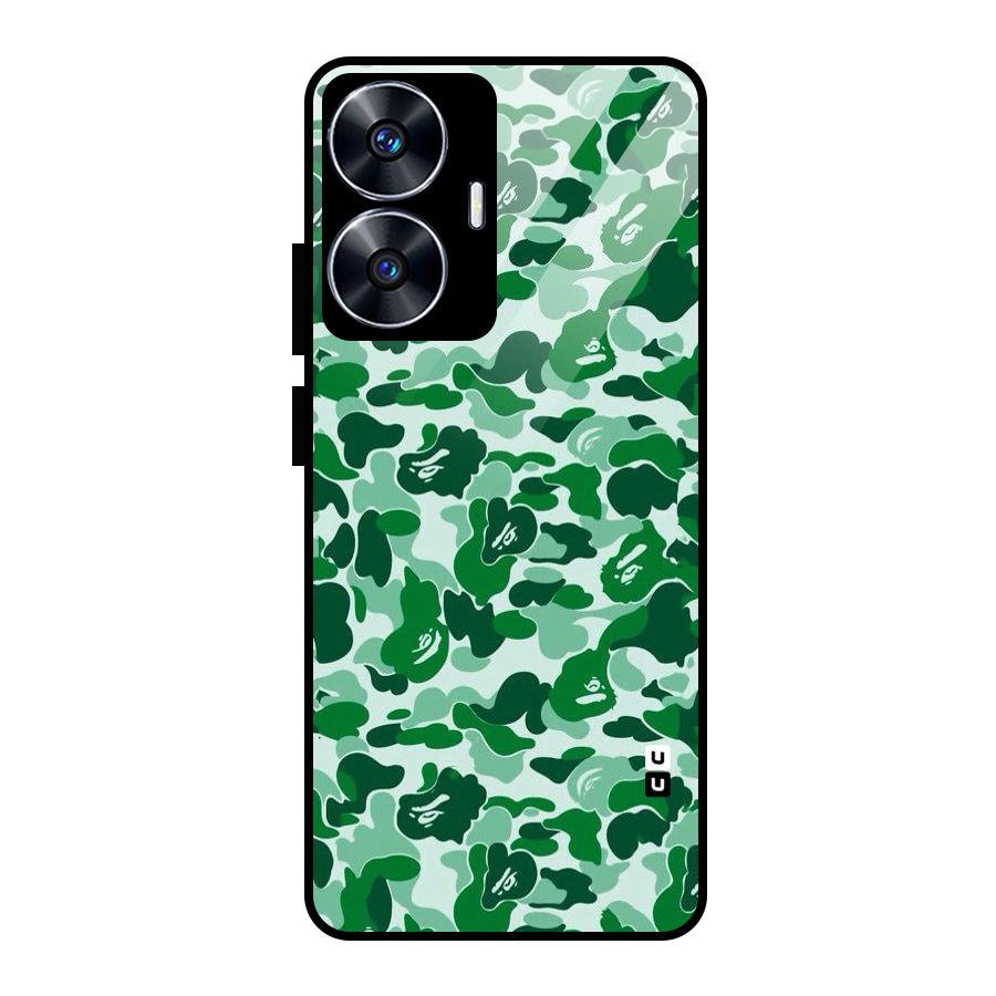 Colorful Camouflage Glass Back Case for Realme Narzo N55