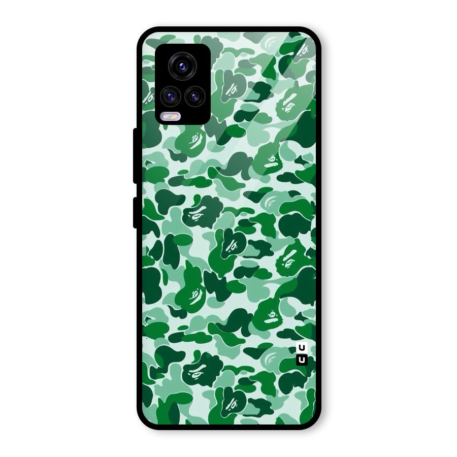 Colorful Camouflage Glass Back Case for Vivo V20 2021